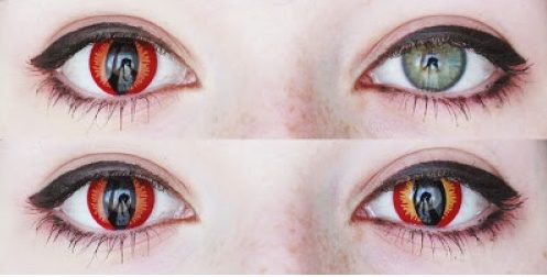 White Snake Eye Coloured Contact Lenses, 30 Day Viper Contacts