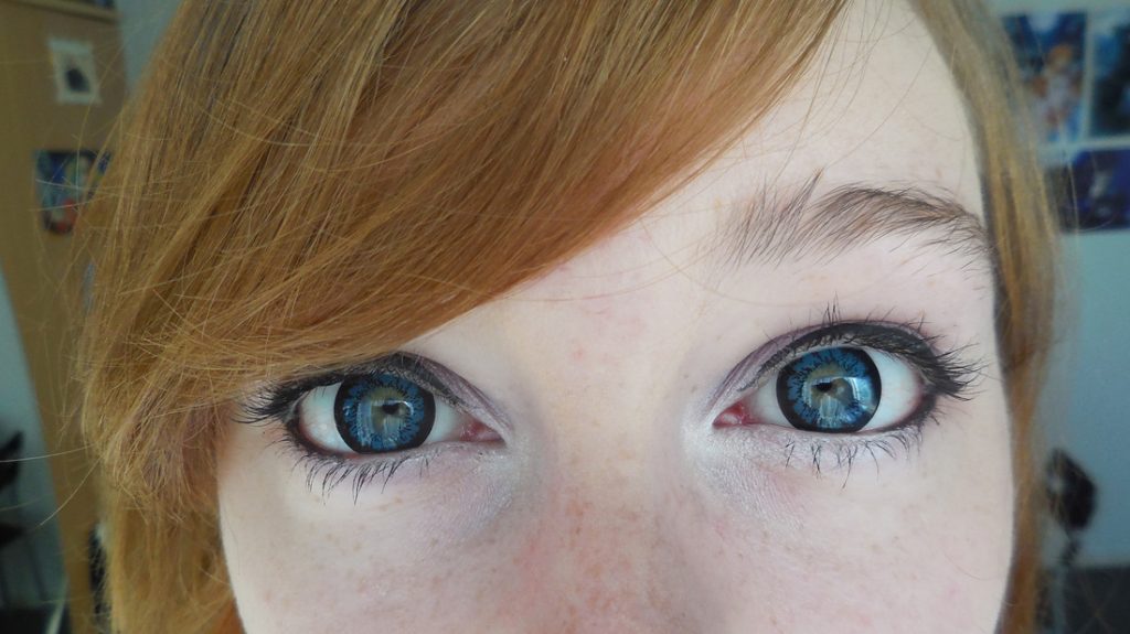 Partially Opaque Blue Lenses for Brown Eyes Barbie Angel Blue — UNIQSO