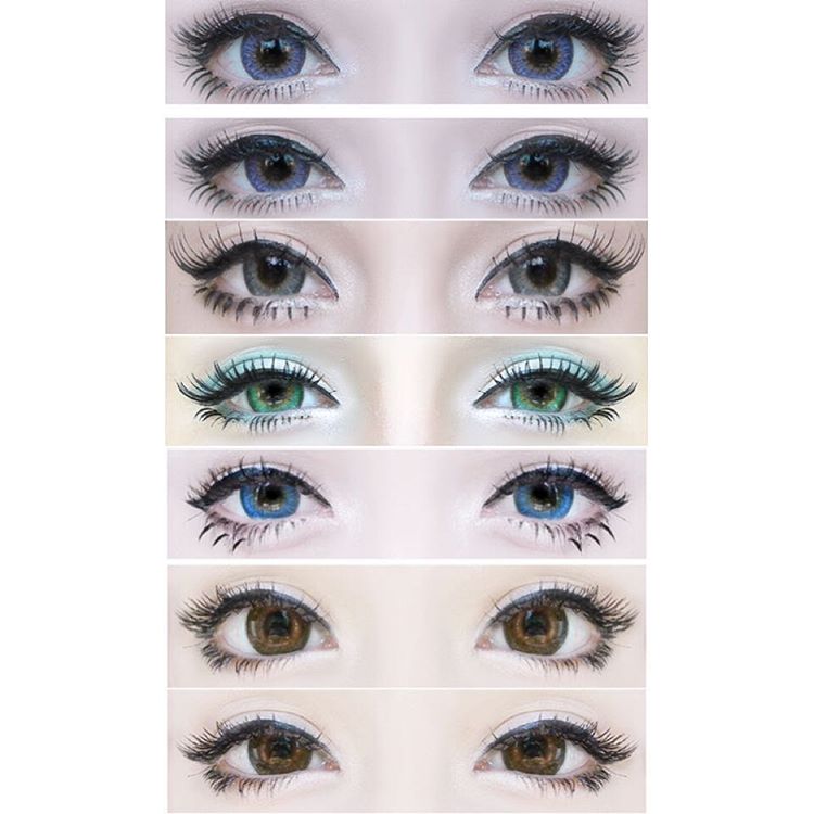 colored contact lenses on brown eyes