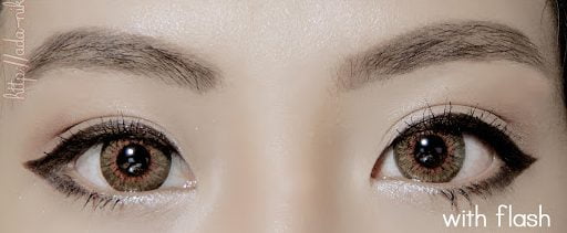 puffy brown colored contact lenses