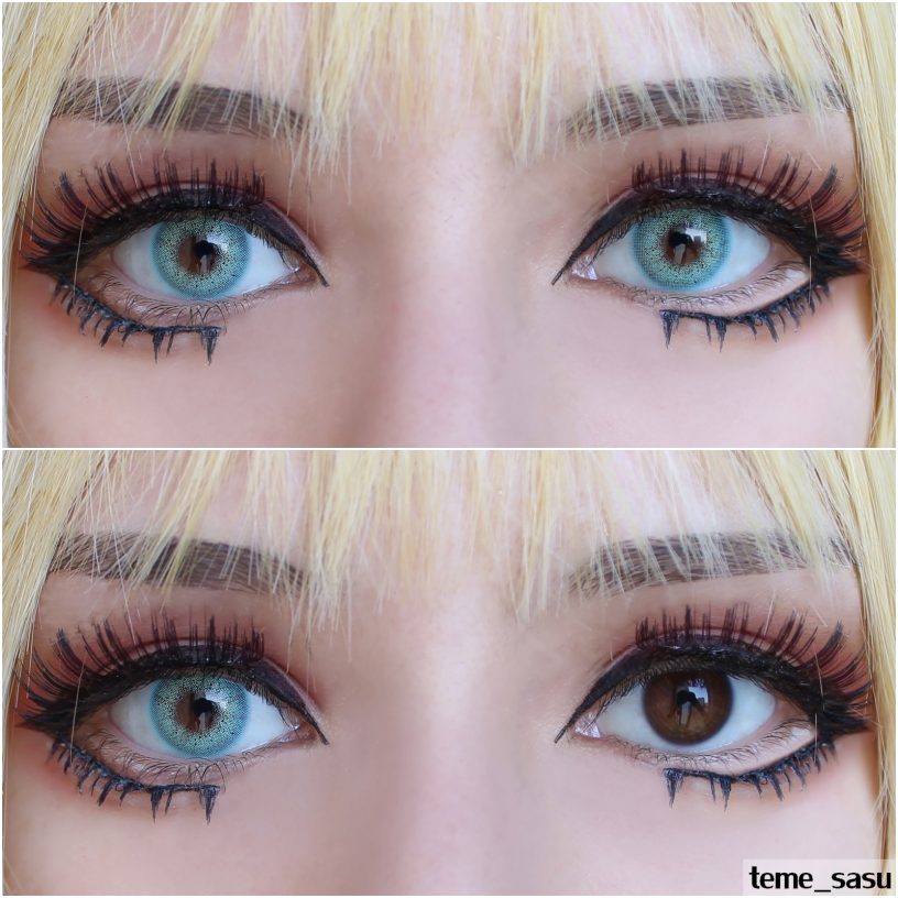 Sweety Ocean Blue Contacts against Dark Eyes - UNIQSO