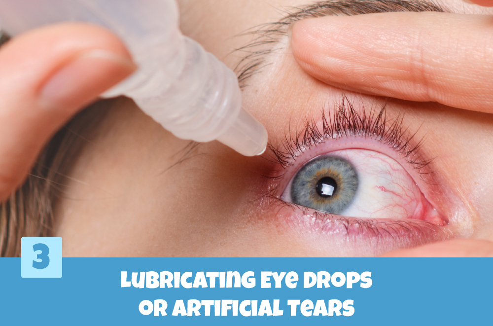 Fix Blurry Contact Lenses using Lubricating Eye Drops or Artificial Tears