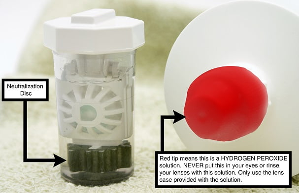 Hydrogen Peroxide Neutralising case for contact lenses
