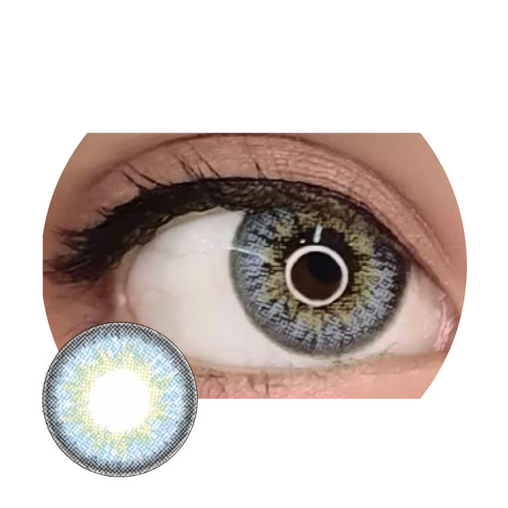 EOS Natural Sky Blue. Best coloured contacts for dark eyes.