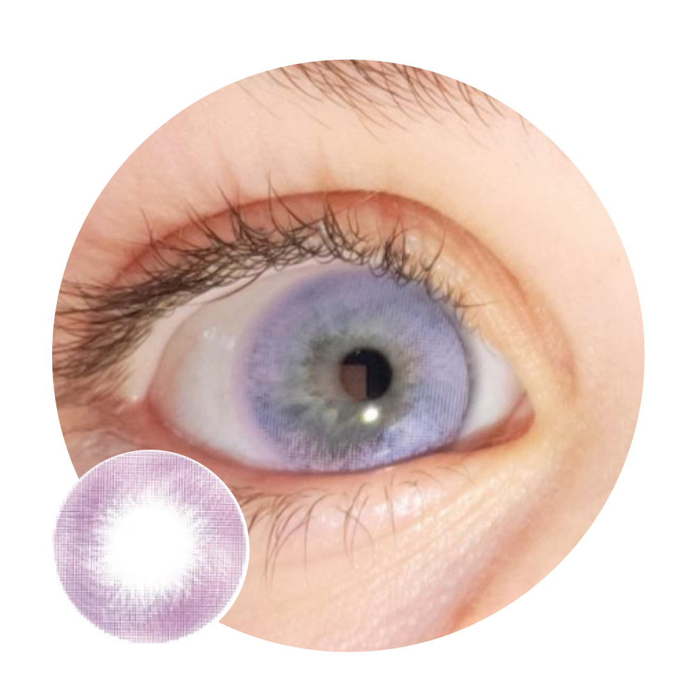 the Sweety K Purple Unicorn lenses are a great coloured contacts for dark eyes