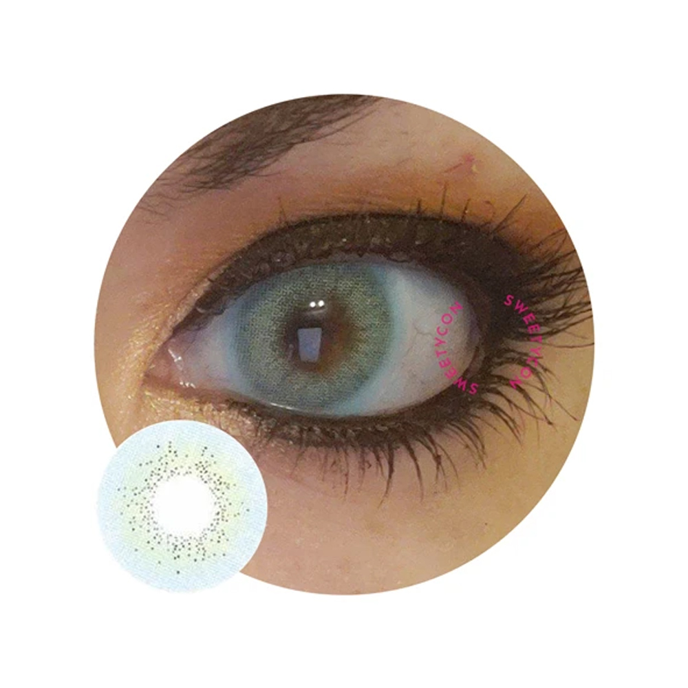 sea green contacts on dark brown eyes