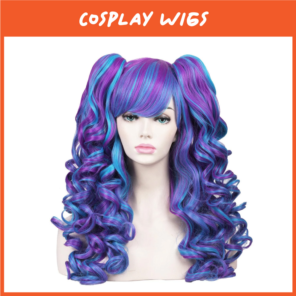 Cosplay wigs
These range from pre-parted pigtail and ponytail wigs to wigs meant to be spiked up for that Dragon Ball look.