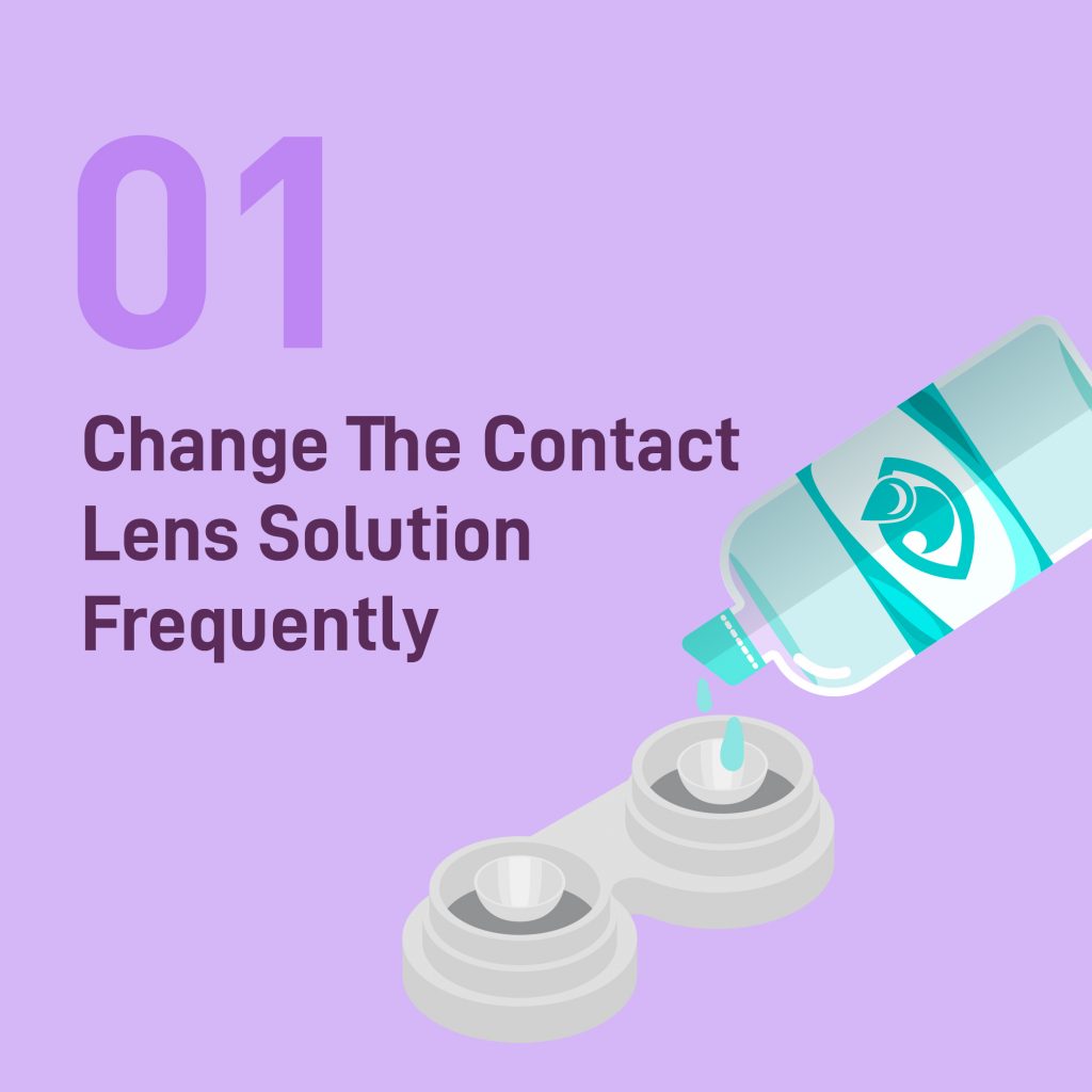 how to prevent contact lens solution evaporate