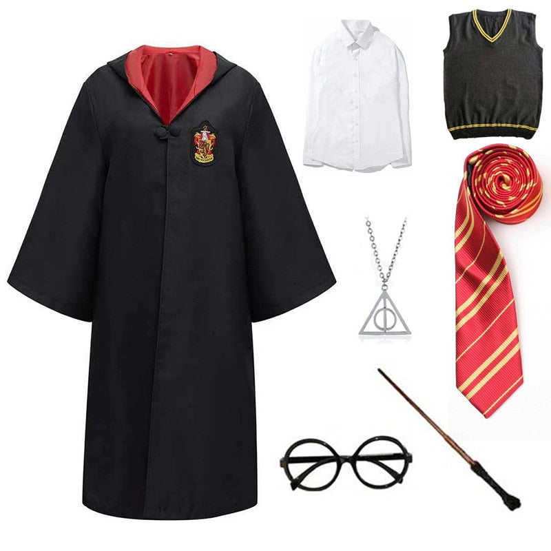 Harry Potter Cloak Costume & Accessories Full Set 