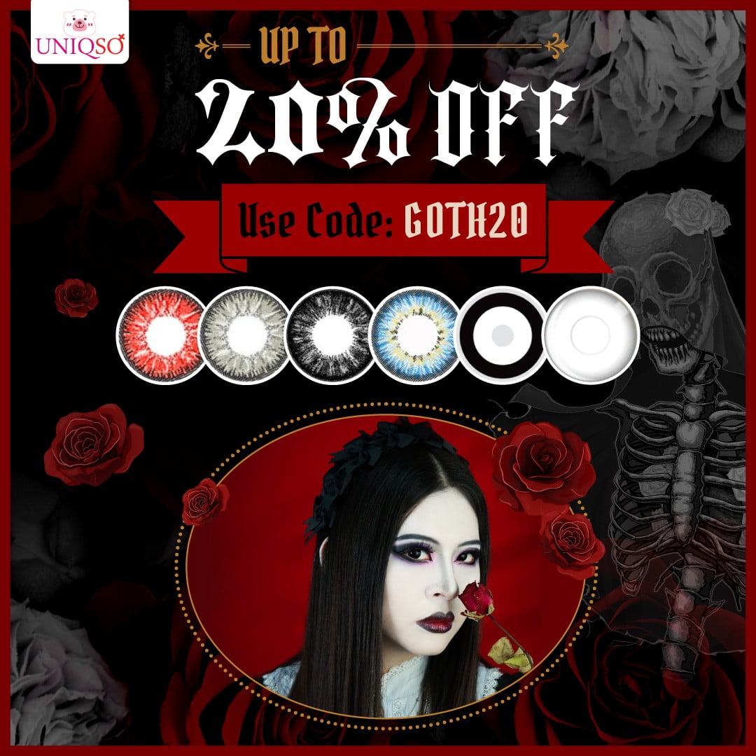 🥀 GENTLE REMINDER: Pair It With Despair... 🥀
This sale ends by nightfall... buy now 🔥

A passion for goths... mysterious and daunting to complete your look.
Hide the fake smiles because we got a sale for you!

Enjoy 20% OFF for selected contact lenses 🥀
Begins on 25th April 2022 till 30th June 2022 🦇
** USE CODE: GOTH20 **

🔍 Visit our website and click on our Goth banner 
REMEMBER TO USE THE CODE WHILE CHECKOUT 🔥
.
.
#uniqso #beunique #コスプレ #カラコン通販 #送料無料 #콘텍트렌즈 #kontaktlinse #カラーコンタクト #goth #gothic #gothpromo #gothcollection #black #sale #gothsale #uniqsocontactlenses #uniqsopromo #greatdeals #greatpromo #specialdeals