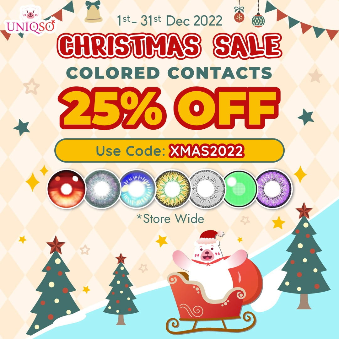 Santa Claus Is coming to town! Enjoy 25% Off Store Wide for all Colored Contacts and Get Free Shipping For Order Above $49 (US)/ $59 (CA)/ $39 (UK).✨☃️

#chiristmassale #yearendsale #christmas #uniqso #uniqsocontacts #cosplay #cosplaycontacts #sweetycon #contactlenses #freedelivery #worldwideshipping #highvibrancy #highopacity #コスプレ #ナチュラルカラコン #度ありカラコン #高発色カラコン #カラコン通販 #送料無料 #콘텍트렌즈 #kontaktlinse #美瞳
