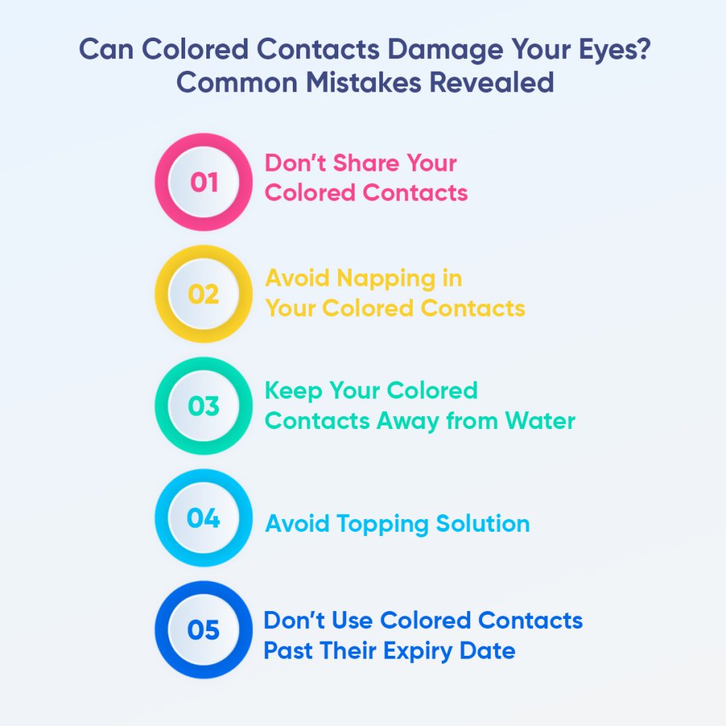 can colored contacts damage your eyes