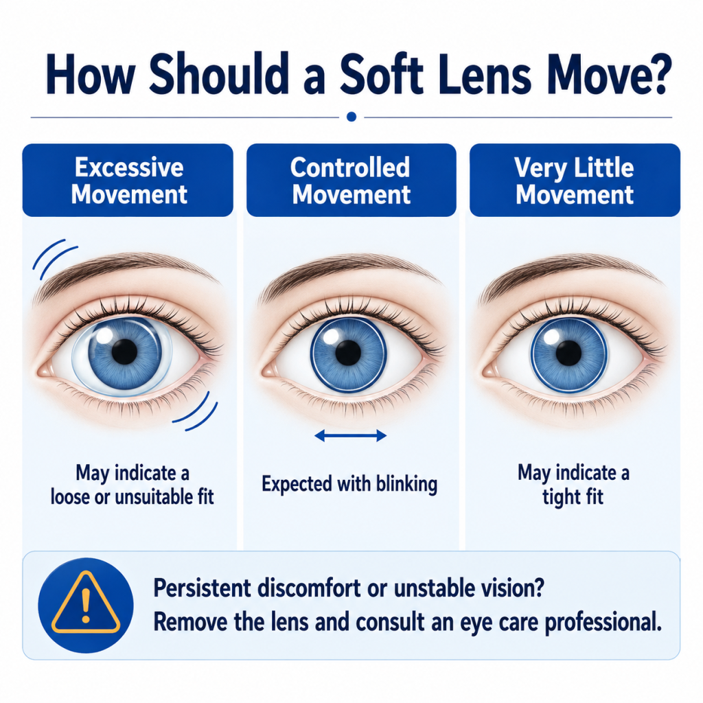 how should a soft lens move