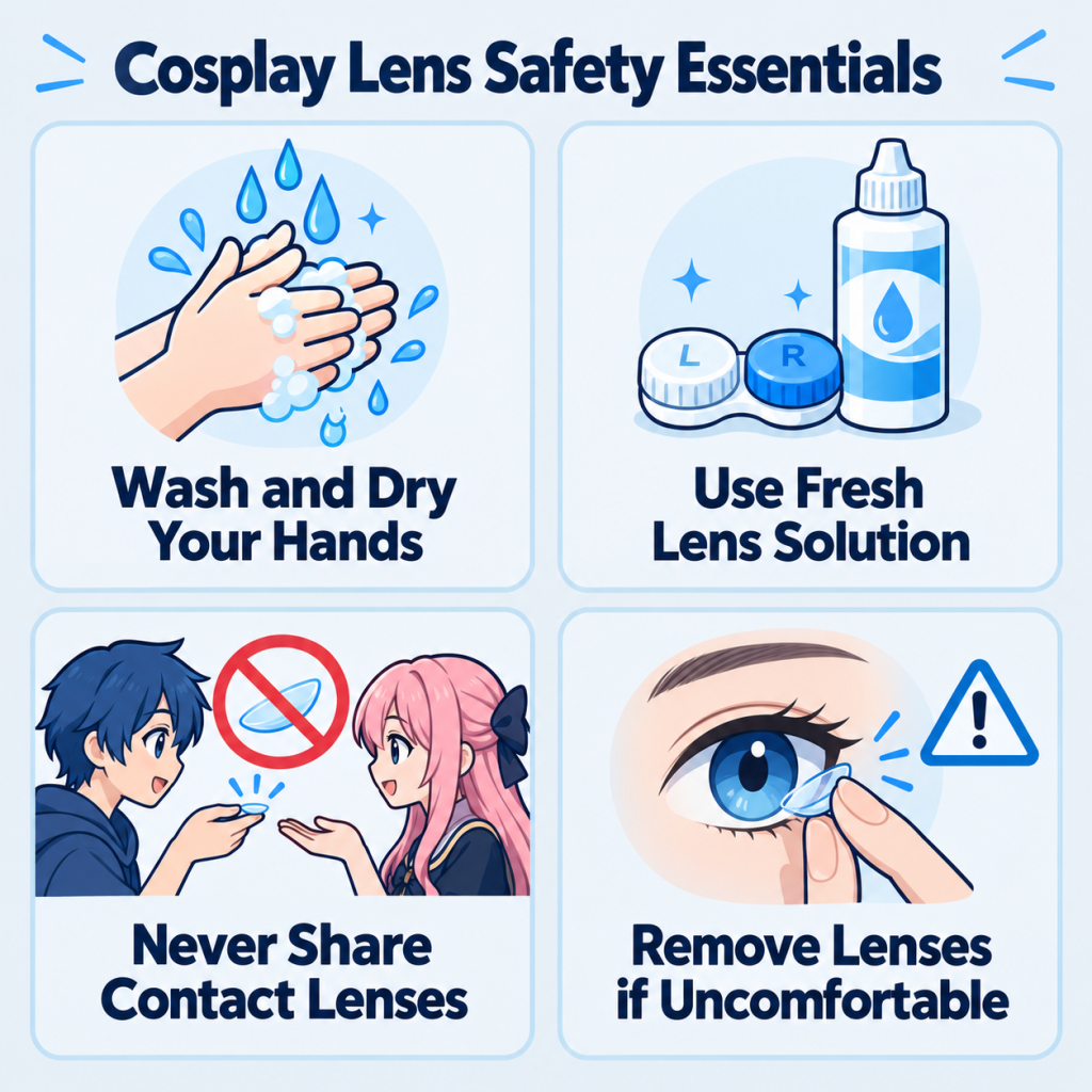 Four essential cosplay contact lens safety reminders