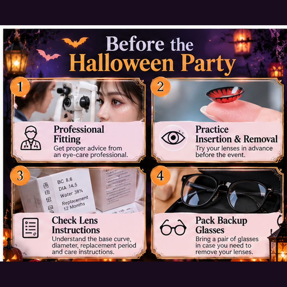 Halloween Contact Lens Preparation Timeline