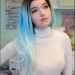 Elegant Blue Lace front wig